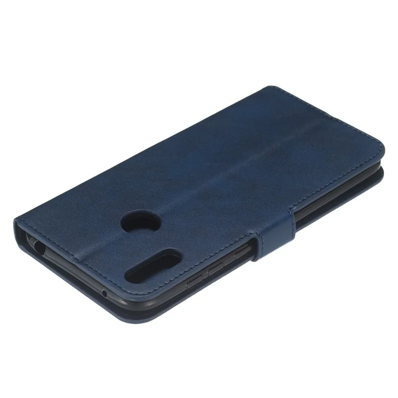 Klassieke Wallet Leren Standaard Telefoonbeschermhoes voor Huawei Y7 (2019) / Enjoy 9 / Y7 Pro (2019) - Blauw