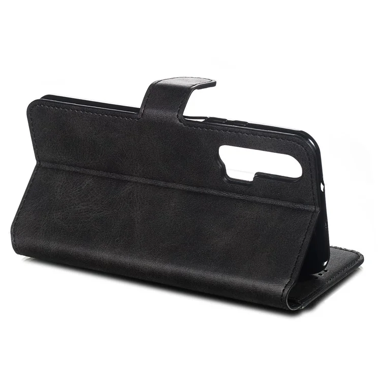 Étui de protection en cuir pour téléphone avec support pour Huawei Honor 20 Pro / Honor 20 / Nova 5T - Noir