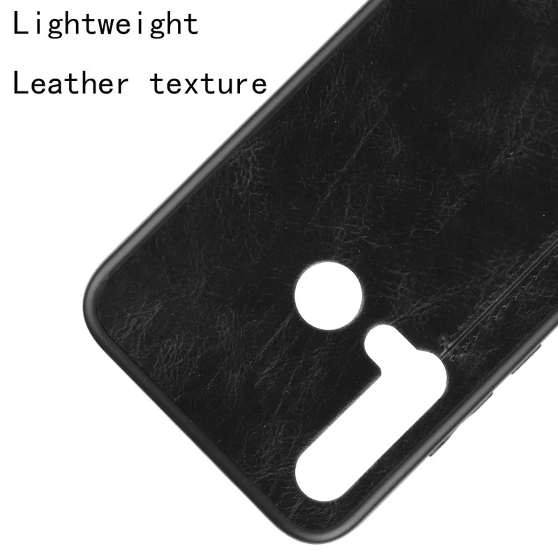 Custodia ibrida in PC rivestito in pelle sintetica PU + TPU per Huawei P20 lite (2019)/Nova 5i - Nero