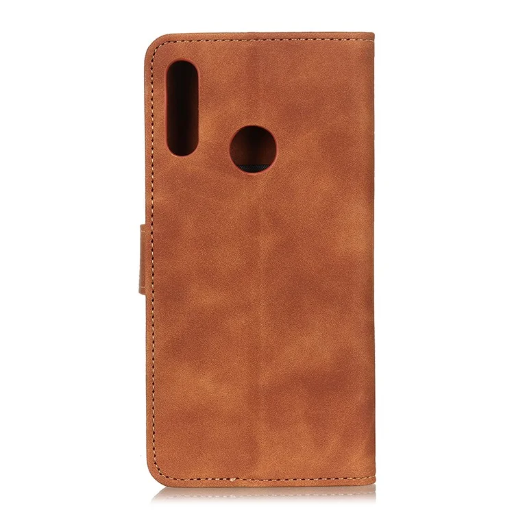 KHAZNEH Custodia Portafoglio in Pelle Stile Vintage per Huawei P30 Lite New Edition/P30 Lite/nova 4e - Marrone