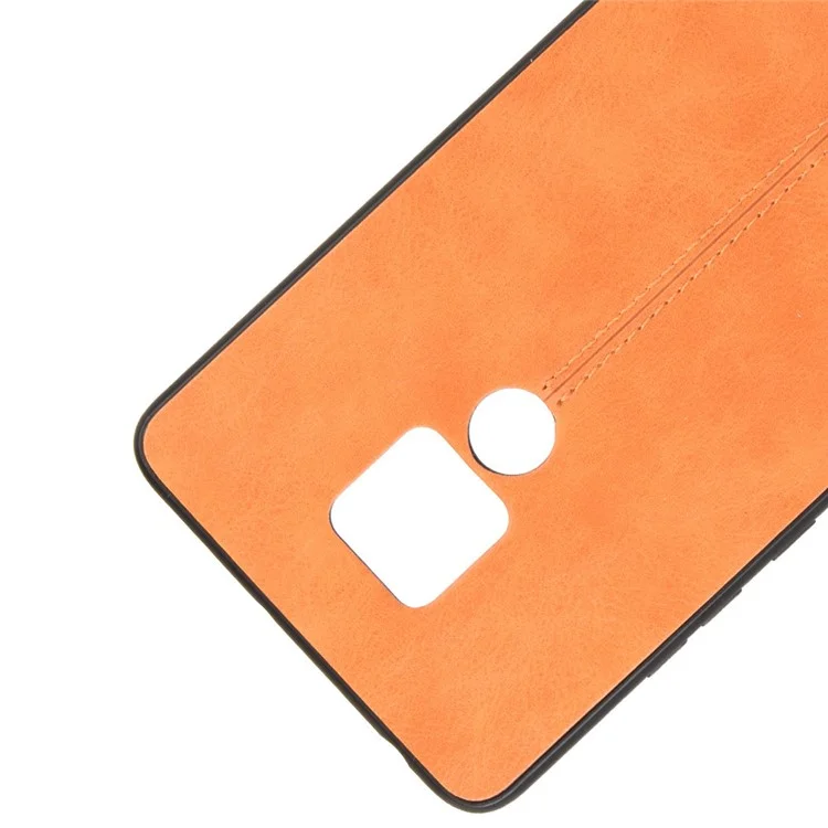 PC + TPU + Custodia per telefono in pelle PU per Huawei Mate 20 X - Giallo