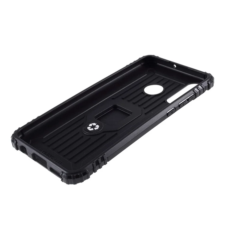 Finger Ring Kickstand TPU Phone Cover [Built-in Magnetic Metal Sheet] for Huawei P30 Lite - Black