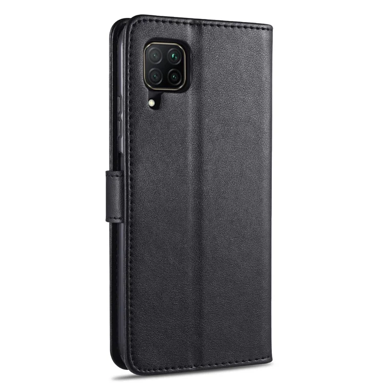 Caixa de Carteira de Suporte de Couro PU AZNS Para Huawei Nova 6 Se/nova 7i/P40 Lite - Preto