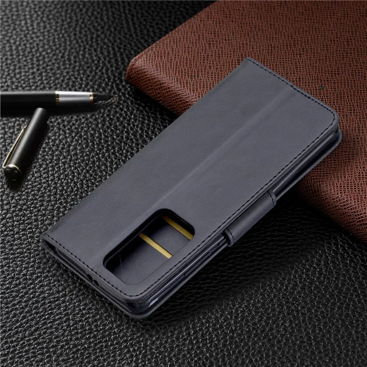 Capa de Caixa da Carteira de Couro PU Para Huawei P40 Pro - Preto