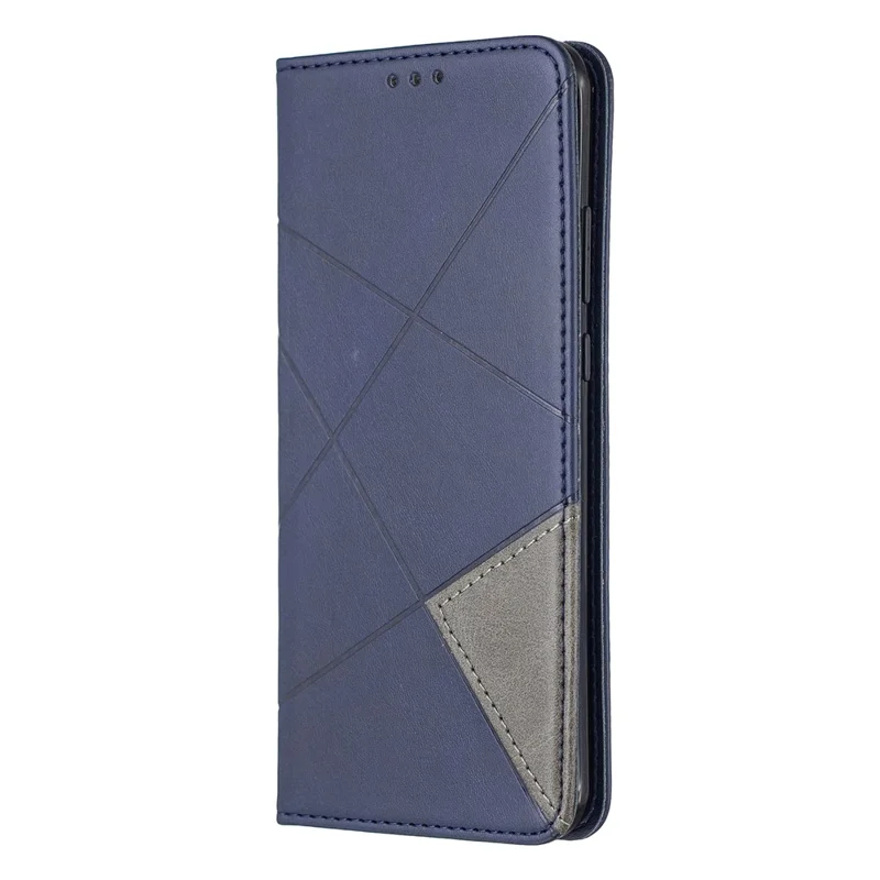 Geometric Pattern Stand Leather Card Holder Case for Huawei P40 Pro - Blue