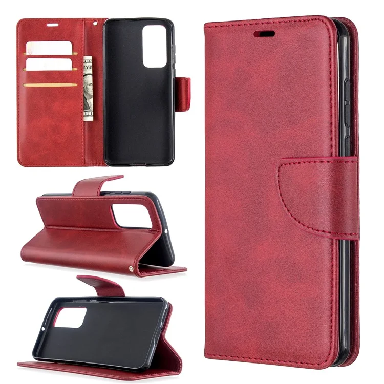 Wallet Leather Stand Case for Huawei P40 - Red