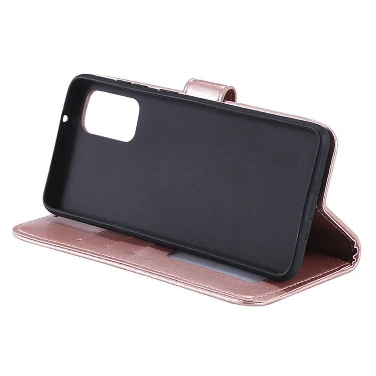 Étui de Portefeuille en Cuir à Fleurs D'empreinte Pour Huawei P40 - Rose