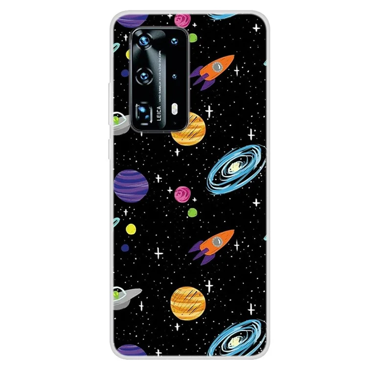 Pattern Printing TPU Back Case for Huawei P40 Pro - Planet