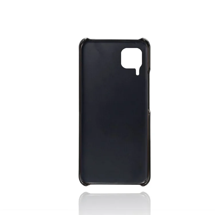 KSQ PU Leather Coated PC Shell con doppio slot per schede per Huawei P40 lite/Nova 7i/Nova 6 SE - Nero