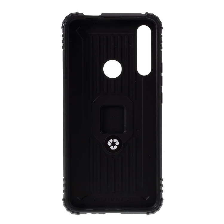 Finger Ring Kickstand Shockproof TPU Mobile Phone Cover for Huawei P Smart Z/Y9 Prime 2019/Enjoy 10 Plus/Honor 9X (Global Version) - Black