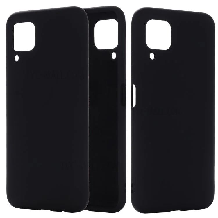 Liquid Silicone Stylish Case for Huawei P40 lite/nova 6 SE/Nova 7i - Black