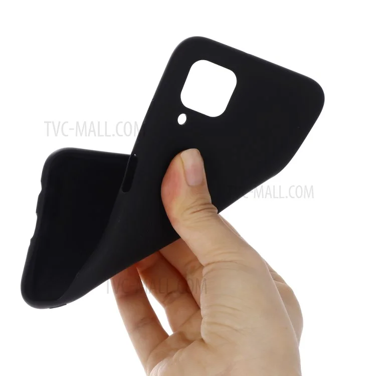 Liquid Silicone Stylish Case for Huawei P40 lite/nova 6 SE/Nova 7i - Black