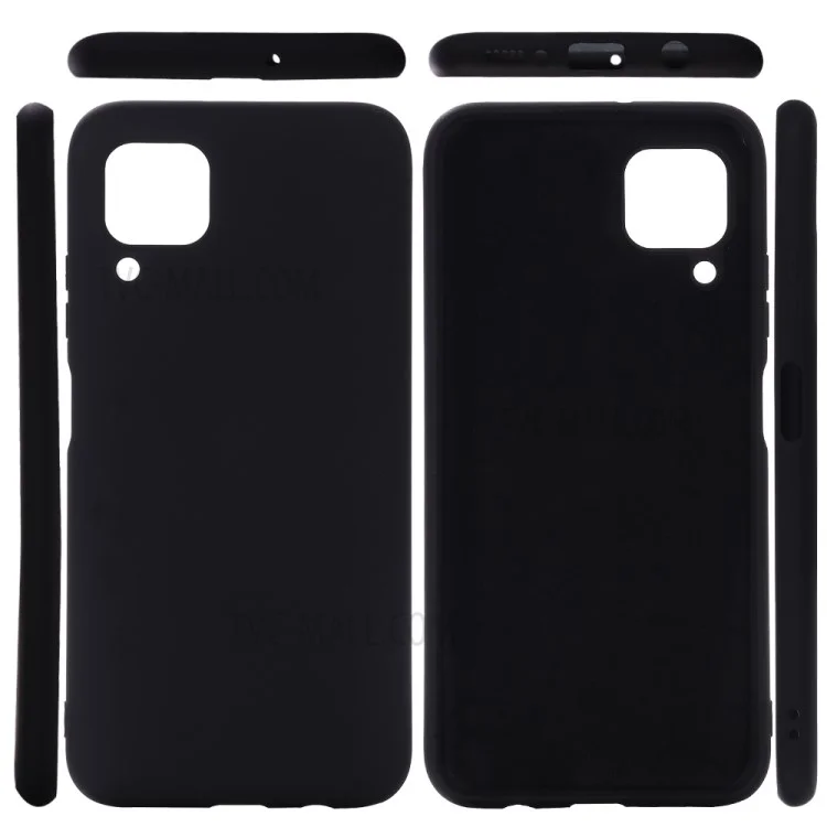 Custodia Elegante in Silicone Liquido Per Huawei P40 Lite/nova 6 Se/nova 7i - Nero