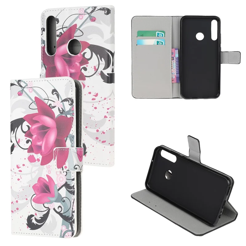 Protection Wallet Phone Case Printing PU Leather Cover for Huawei P40 lite E/Y7p/Honor 9C - Kapok