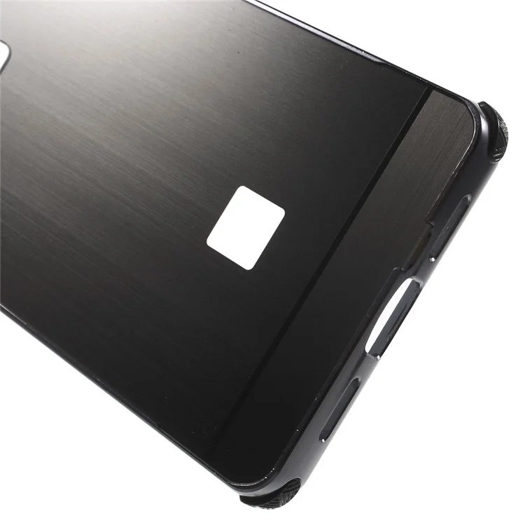 Aluminum Alloy Frame + Brushed Acrylic Back Shell for Huawei P9 Lite - Black