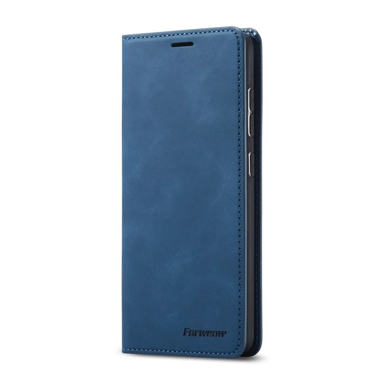 FORWENW Fantasy Series Silky Touch PU Leather Wallet Stand Case for Huawei P40 - Blue