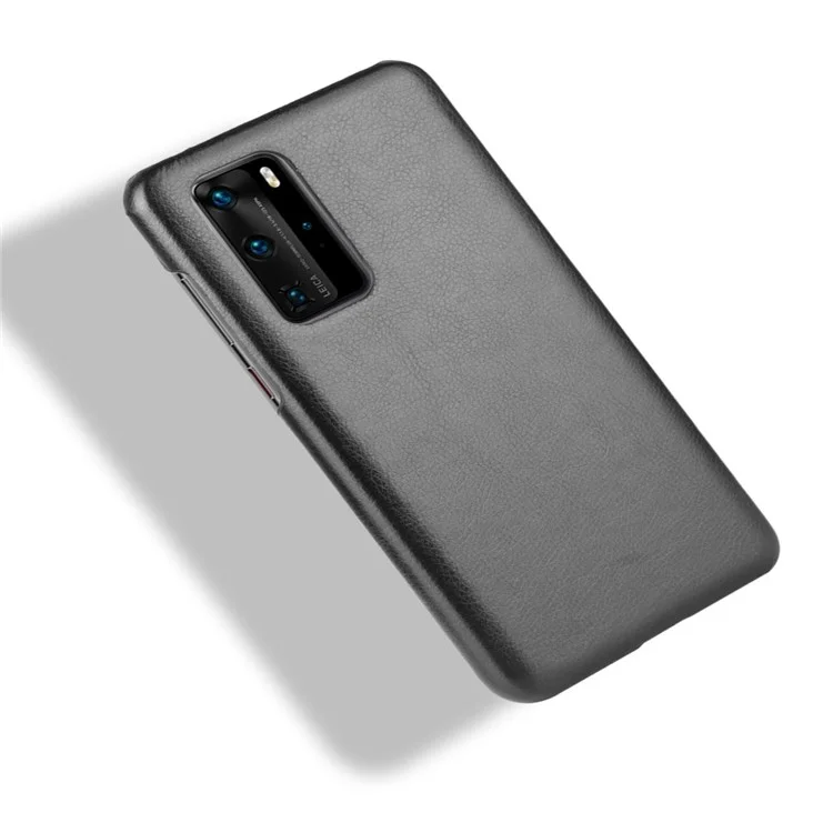 Custodia Per Telefono Ribaltabile In Pelle Di Pelle Di Litchi In Pelle Per Huawei P40 Pro - Nero