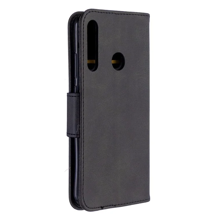 Case de Support en Cuir de Portefeuille Pour Huawei P40 Lite E / Y7p - le Noir