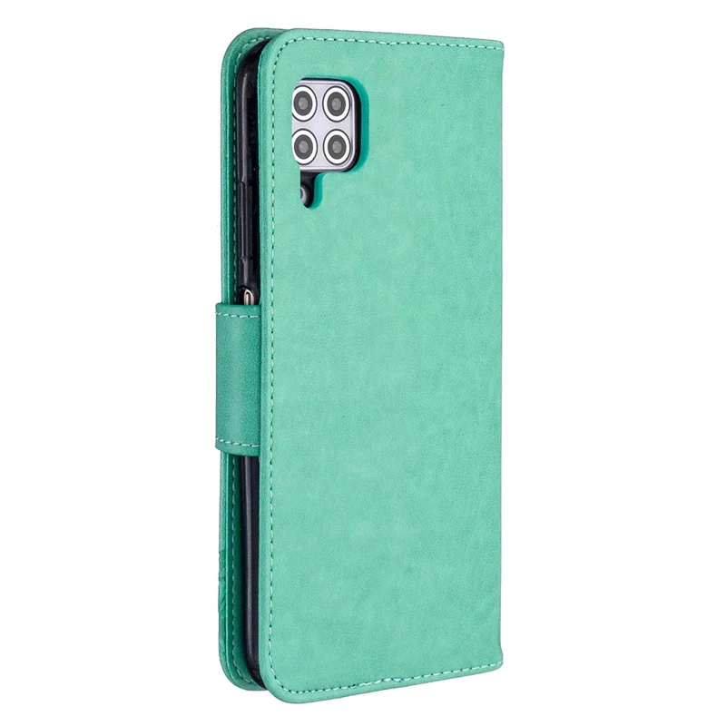 Imprint Butterflies Wallet Stand Flip Leather Phone Shell for Huawei P40 LITE / Nova 6 SE / Nova 7i - Green