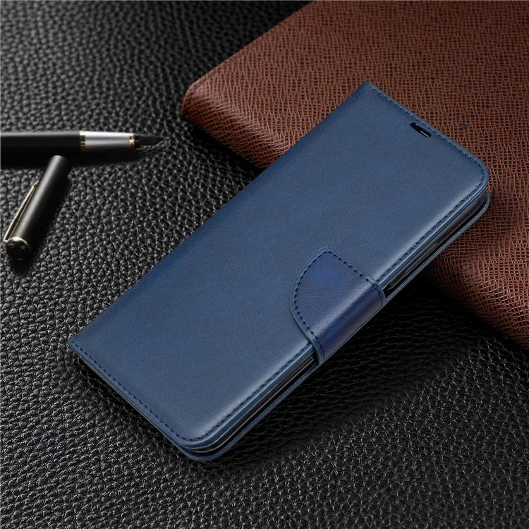 Copertina Per Cellulare in Pelle di Colore Solido Per Huawei P40 Lite/nova 6 Se/nova 7i - Blu