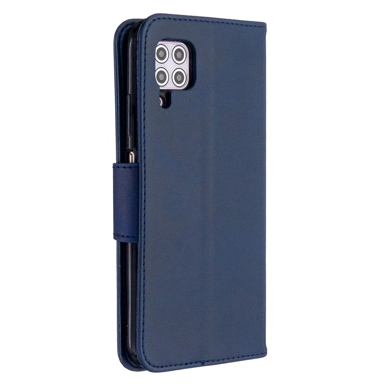 Copertina Per Cellulare in Pelle di Colore Solido Per Huawei P40 Lite/nova 6 Se/nova 7i - Blu
