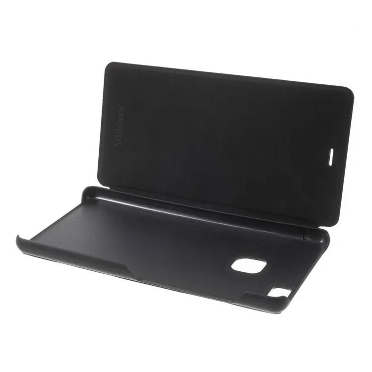 AMORUS Leather Flip Case for Huawei P9 Lite - Black
