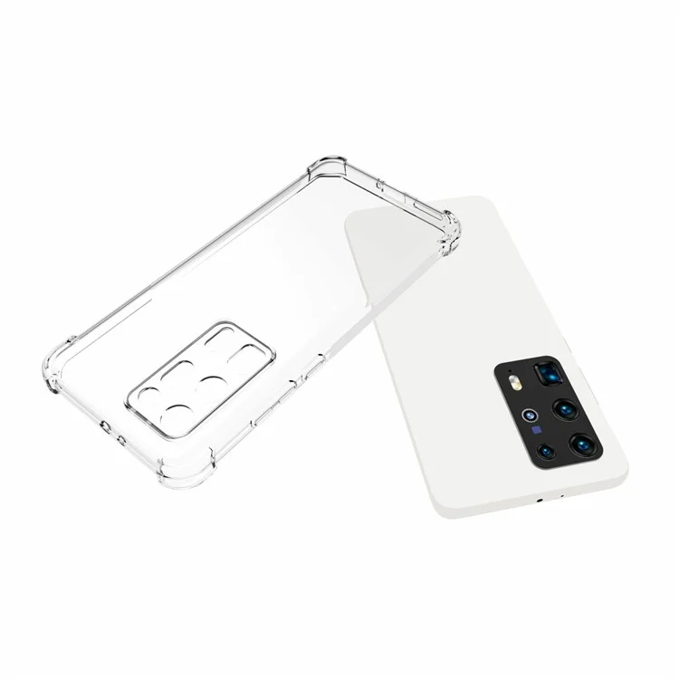 Para Huawei P40 Pro+ Case de Teléfono TPU Anti-slip Antideslizante Transparente