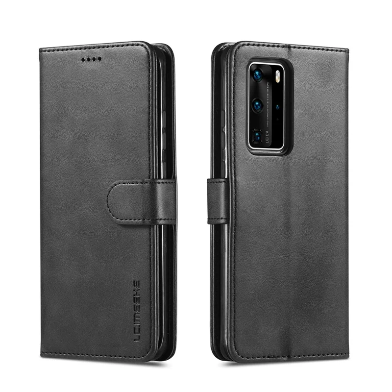 Lc. Custodia da Portafoglio in Pelle Imeeke Per Huawei P40 Pro - Nero