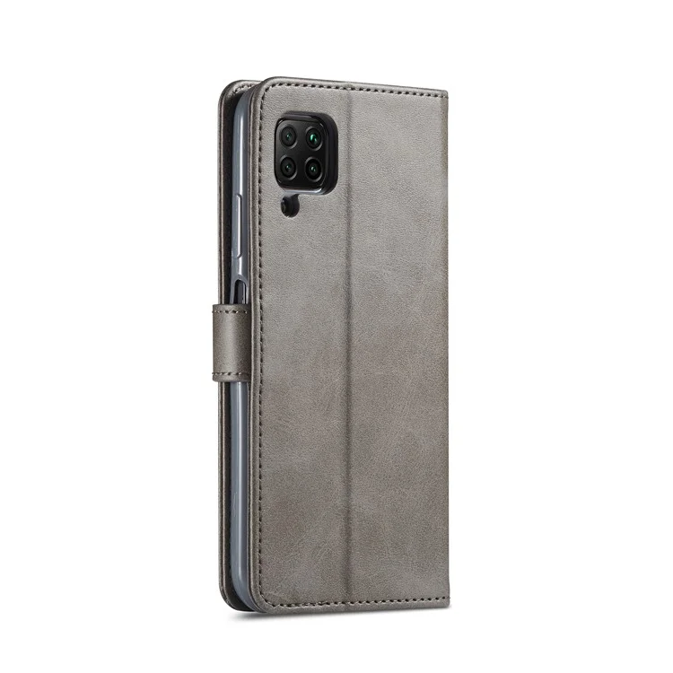 LC.IMEEKE Leather Wallet Stand Case for Huawei P40 Lite/Nova 6 SE/Nova 7i - Grey