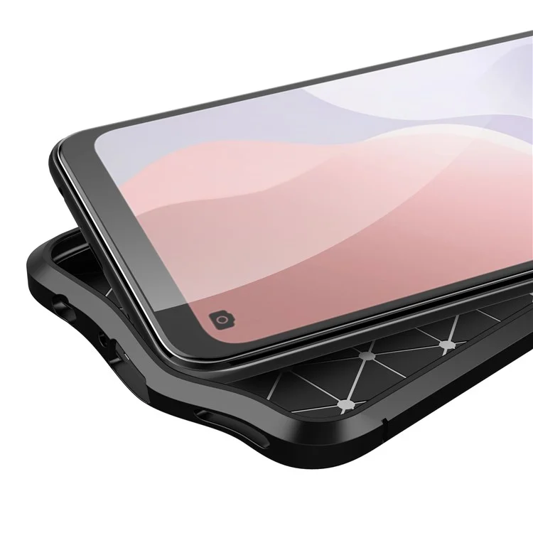Custodia morbida per telefono cellulare Litchi Texture TPU per Huawei nova 7 SE/P40 lite 5G - Nero