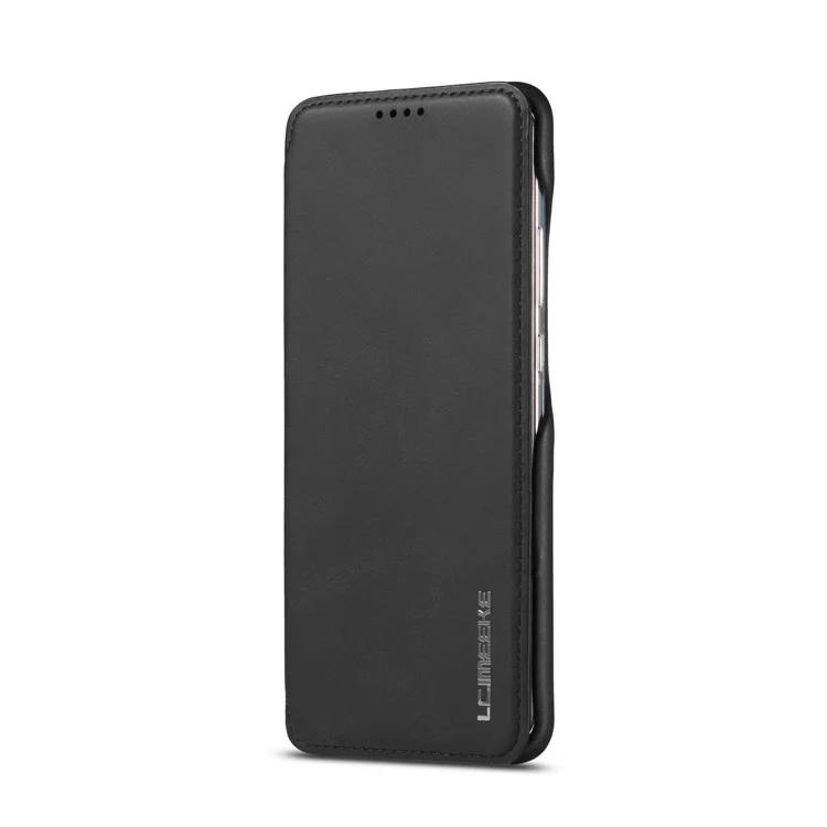 LC.IMEEKE Retro Style Leather Phone Case with Card Holder for Huawei P40 Pro - Black