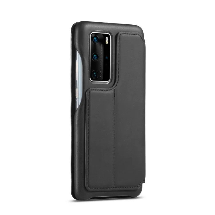 Lc. Étui de Téléphone en Cuir de Style Rétro Imeeke Avec Support de Carte Pour Huawei P40 Pro - le Noir