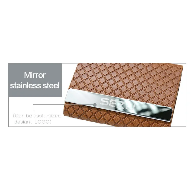 SEZU Double-sided Card Holder Pattern 1500mAh External Battery Pack Charger for Samsung - Silk Texture / Coffee