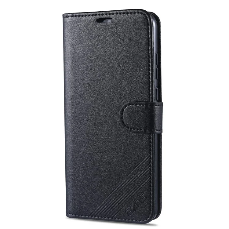 AZNS Leather Wallet with Stand Case for Honor 9A - Black