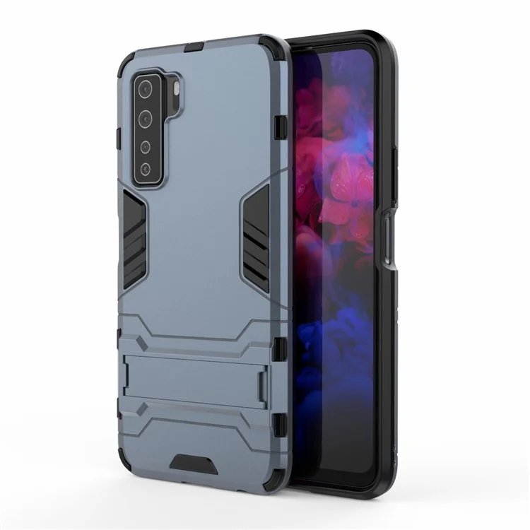 Plastica + Guscio TPU Con Cavalletto Per Huawei Nova 7 SE/P40 Lite 5G - Blu