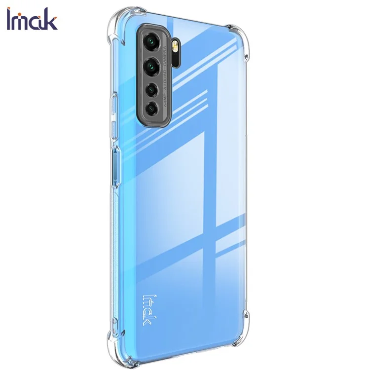 IMAK Silky Anti-drop TPU Cover + Screen Protector Film per Huawei P40 Lite 5G / nova 7 SE - Trasparente