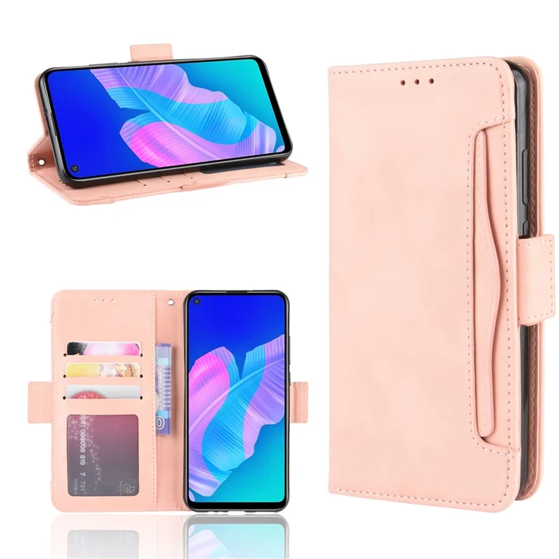 Wallet Leather with Stand Case for Honor 9C/Huawei P40 lite E/Y7p - Pink