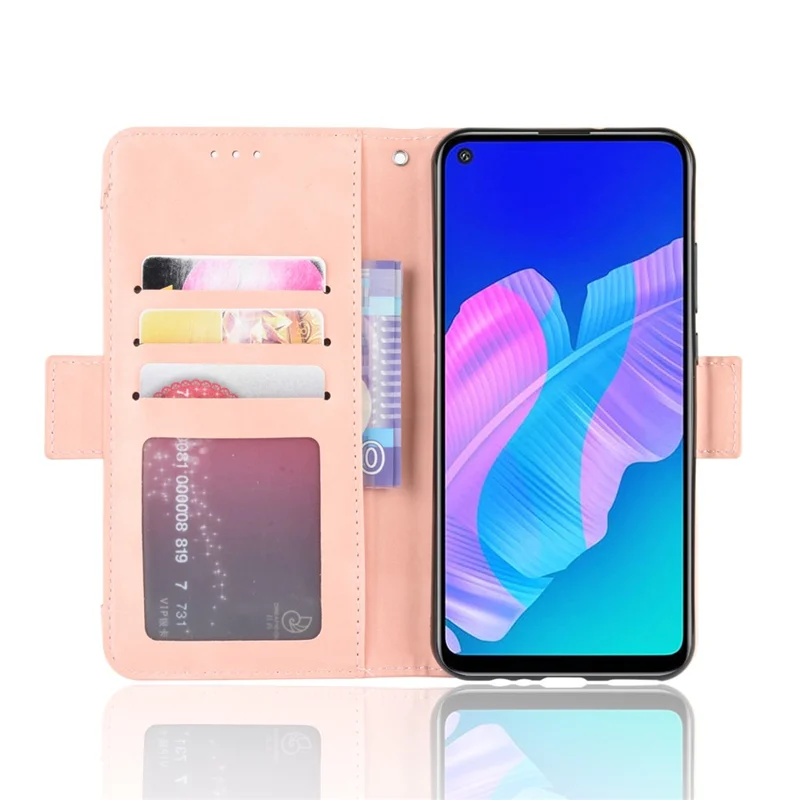Wallet Leather with Stand Case for Honor 9C/Huawei P40 lite E/Y7p - Pink