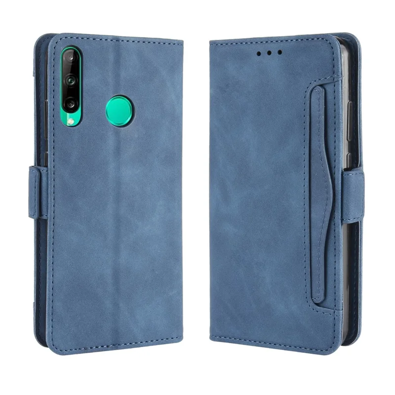 Couro De Carteira Com Capa De Suporte Para Honra 9c / Huawei P40 Lite E / Y7p - Azul