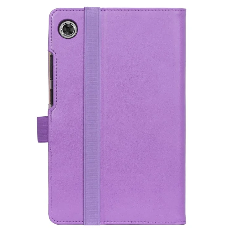 WY-2099 for Huawei MatePad T8 Leather Tablet Case with Elastic Band and Hand Strap - Purple