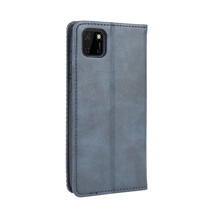 Custodia in Pelle Del Portafoglio in Stile Vintage Per Huawei Y5p/honor 9s - Blu