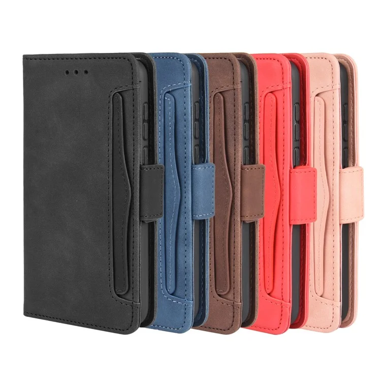 Multiple Card Slots Stand PU Leather Case Accessory for Huawei Y5p/Honor 9S - Black