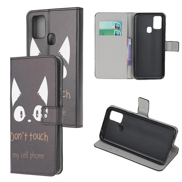 Phone Cover Pattern Printing Wallet Leather Case for Huawei P smart 2020 - Don't Touch My Phone