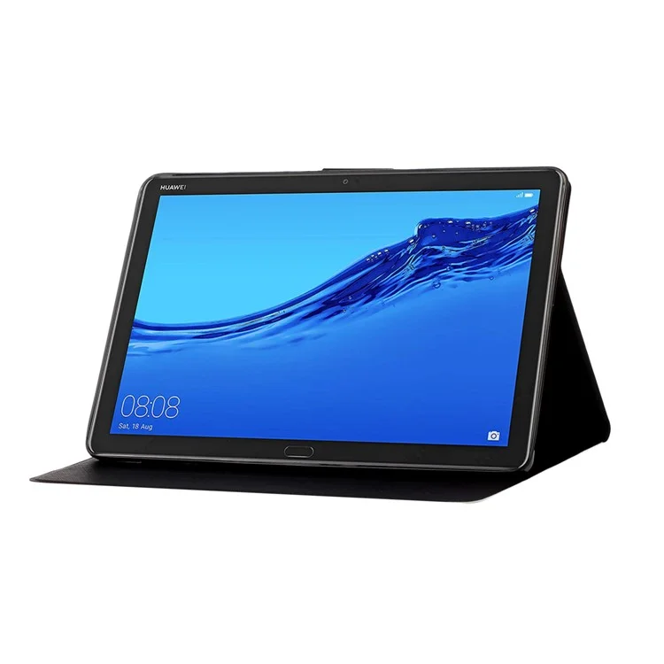 Blumenmuster-Druckstift Stilvolle Abdeckung für Huawei MediaPad M5 lite 10 - Orange