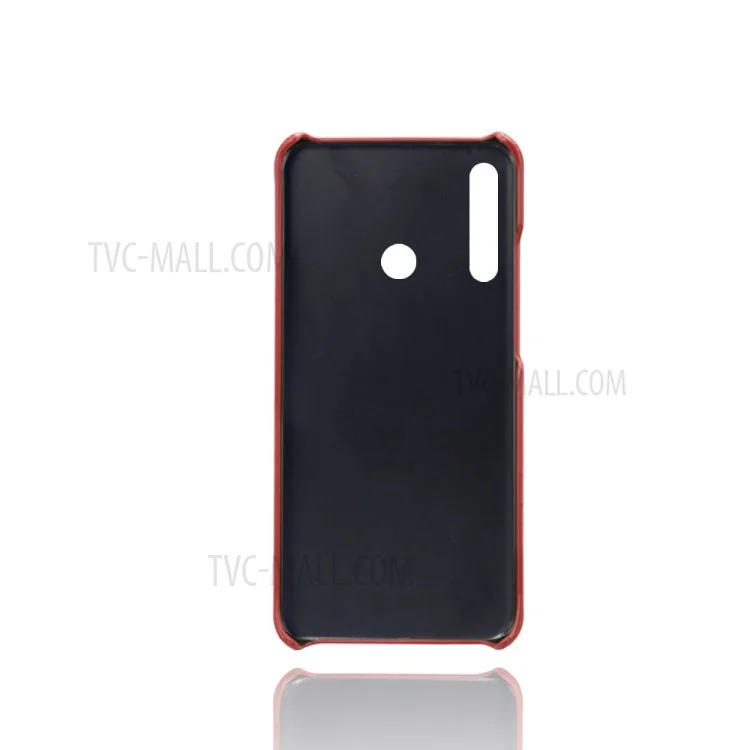 KSQ PU Leather Coated PC Case with Double Card Slots for Huawei P40 Lite E/Honor 9C/Y7p - Red