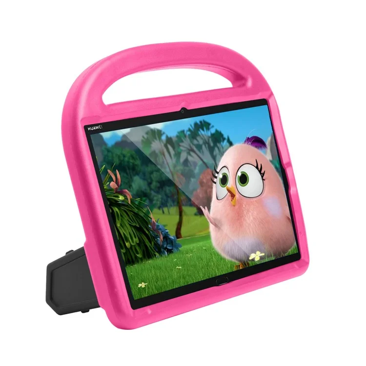Coque de tablette antichoc et de style moineau avec support pour Huawei MediaPad M5 10 (10,8 pouces) / MediaPad M6 10,8 pouces - Rose