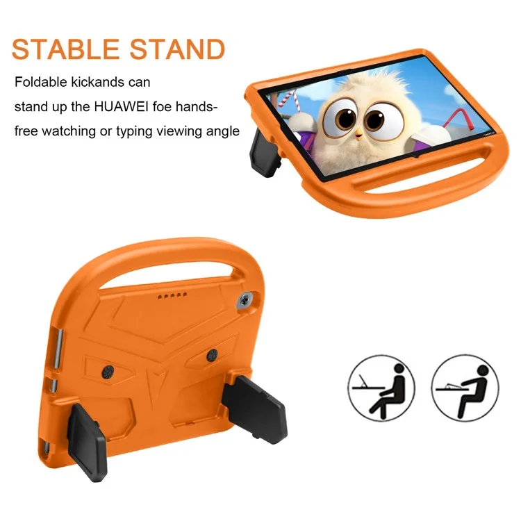 Coque de tablette Sparrow Style Shockproof Kickstand EVA pour Huawei MediaPad M5 10 (10.8")/MediaPad M6 10.8 pouces - Orange