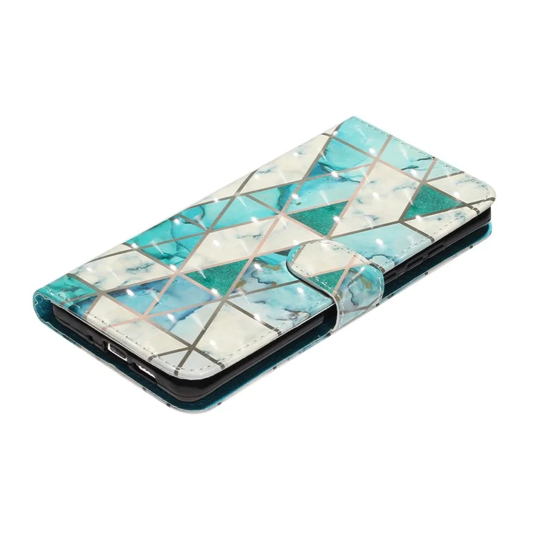 Caixa de Carteira de Couro Com Decoração de Ponto Leve Para Huawei P30 Pro - Azulejo de Cerâmica