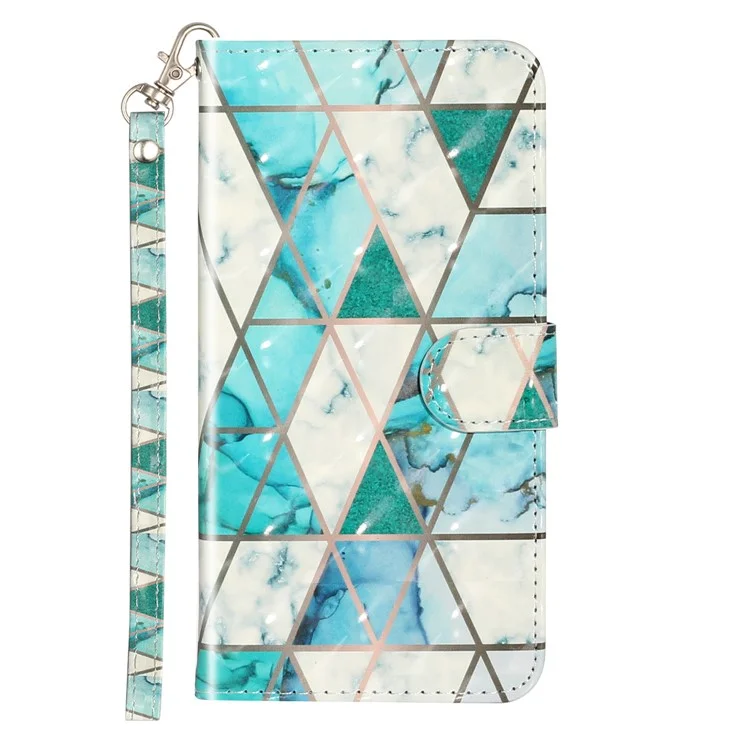 Light Spot Decor Wallet Stand Leather Pattern Printing Phone Case for Huawei P20 - Stone Grain