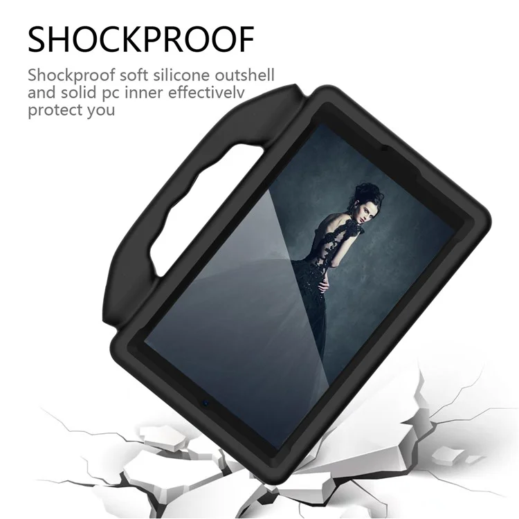 Shockproof Thumb Con Cavalletto Copertina di Tablet Eva Per Huawei Matepad T8 - Nero